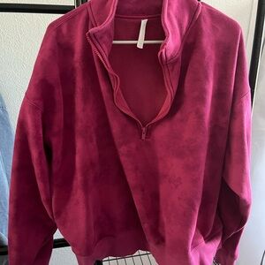 Fabletics Deep Pink Cowl Neck Sweater